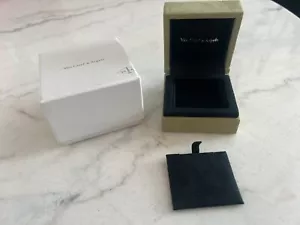 VAN CLEEF & ARPEL GREEN SUEDE EARRINGS JEWELRY BOX INNER & OUTER EMPTY - Picture 1 of 5