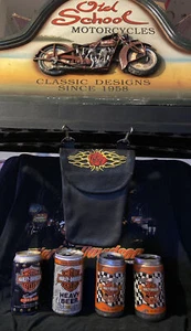 Vintage Borsa da cintura in vera pelle - borsa a tracolla - tribale rosa rossa motociclista/moto - Foto 1 di 4