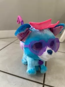 FurReal Rockalots Walksalot Blue Dog Bow Sunglasses Leash Walks Moves Sound Moti - Picture 1 of 9