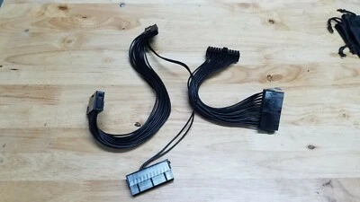 ATX 24Pin to 20+4Pin PSU Power Supply Extension Cable  and PSU Jumper cable - Image 1 of 2