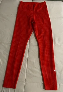 Nike Damengröße Small Dri Fit Leggings orange mittelhoher Bund 7/8 Länge - Bild 1 von 10