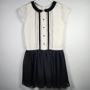 NEWBERRY Dress Youth Girls Size 16 Black White Paris School Uniform Mini Layered - Picture 1 of 24