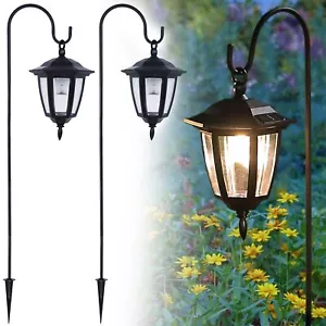 2 Pack Solar Hanging Lights Outdoor Solar Powered Garden Decorative Lanterns Wit - Picture 1 of 9