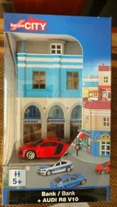 Herpa City 800037 Bank + Audi R8 V10 Colour Red 1:64 - Picture 1 of 1