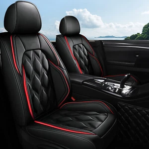 Deluxe Pu Leather Car 5-Seat Covers Cushion Protector For FORD Escape 2001-2024 - Picture 1 of 7