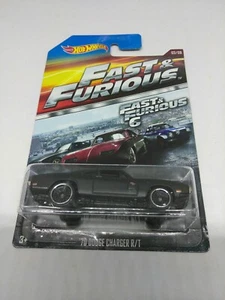 2014 HOT WHEELS FLAT BLACK '70 DODGE CHARGER R/T DOM /VIN DIESEL DROVE FURIOUS 6 - Picture 1 of 10
