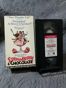 Strawberry & Chocolate VHS Mirta Ibarra, Vladimir Cruz Screener PROMO RARE - Picture 1 of 2
