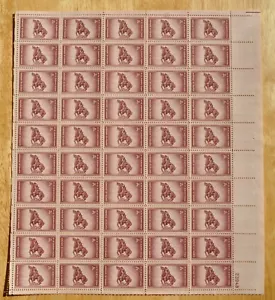 1948 US #973 3c Postage Lot of 50 Stamps Full Sheet Plate Block Rough Riders MNH - Picture 1 of 1