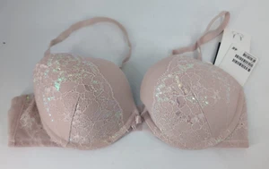H&M Super Push Up Heart Shape Bra Pink UK 36A LN054 FF 03 - Picture 1 of 5