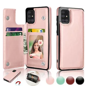For Samsung Galaxy A11 A21 A51 A71 5G Case Wallet Leather Magnetic Phone Cover - Picture 1 of 33