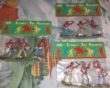 STOCK - LOTTO - NR. 9 SOLDATINI - CROMOPLASTO - INDIANI - LANDI'S TOY SOLDIERS