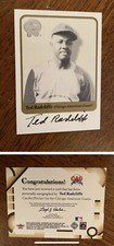 2001 FLEER GREATS OF THE GAME TED RADCLIFFE NEGRO LEAGUES AUTO SIGNED CARD