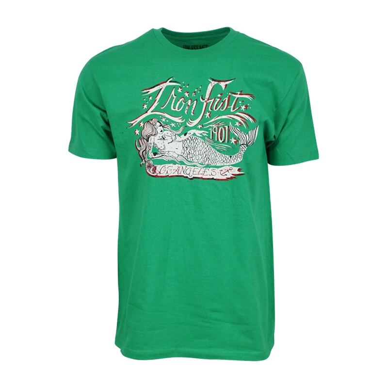 IRON FIST CATCH THE DAY MEN GREEN T SHIRT - Image 1 of 1