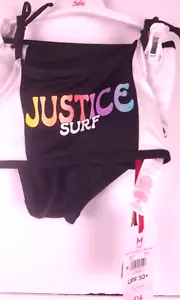 Justice Girls Retro Surf 2 Piece Color Block Bikini Size M (10) - New. (B7) - Picture 1 of 13