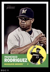 2012 Topps Heritage #11 Francisco Rodriguez Brewers 8 - NM/MT - Picture 1 of 2