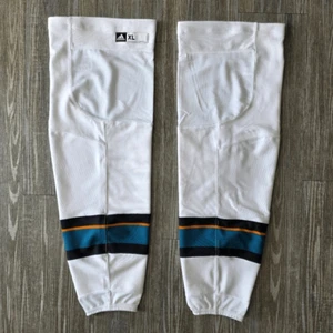 San Jose Sharks Adidas Game Socken weiß blau schwarz Größe XL #3 brandneu - Bild 1 von 7