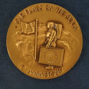 1979 Maco Our Flags on The Moon 44mm Scottish Rite Medal - Free Shipping USA - Picture 1 of 4