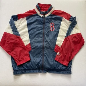 Chaqueta cortavientos vintage de los Medias Rojas de Boston para hombre XL rara LEER - Imagen 1 de 14