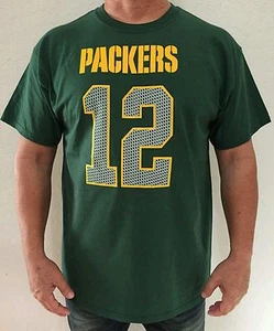 Men's Green Bay Packers Aaron Rodgers Majestic Green T-shirt - Picture 1 of 2