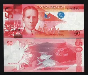 Philippines 50 PESOS P-207 2010 Filipino Fish TAAL LAKE World Currency UNC NOTE - Picture 1 of 3