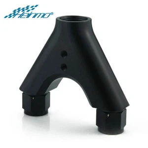 Aluminum 044 Twin Dual Fuel Pump Billet Y-Block Surge Tank Adapter 8AN 10ORB - Picture 1 of 6