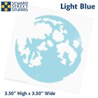 Autocollant vinyle bleu clair pleine lune, autocollant fenêtre Luna #1328-LB