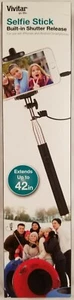 VIVITAR Black Selfie Stick-Built in Shutter Release- iPhone & Android Smartphone - Picture 1 of 4