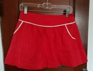 Falda forrada de poliéster de lino rojo S Twenty One para mujer - Imagen 1 de 5
