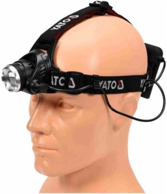 Yato Linterna Frontal 10W 450lm XM-L2 Zoom Power LED Taller Exterior Brillante - Imagen 1 de 4