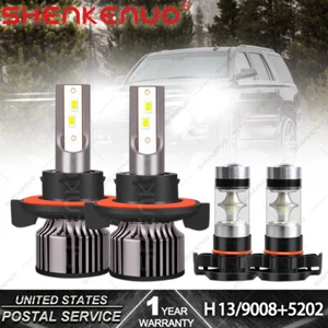 Para Jeep Wrangler 2010-2020 4*LED Faro haz alto/bajo + Kit de faros antiniebla - Imagen 1 de 19