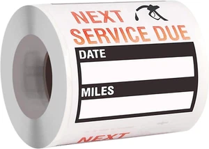 Pegatinas Cambio Aceite Etiquetas de Recordatorio Servicio Etiquetas Adhesivas - Imagen 1 de 7