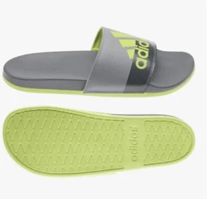 Adidas Adilette Comfort Slides Men's Size 18 Grey Green GV9715 (No Box) - Picture 1 of 1