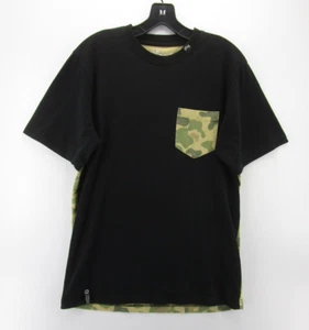 LRG Shirt Men Small Black Green Pullover Camo Pocket Tee Premium Fit Hip Hop - Picture 1 of 12