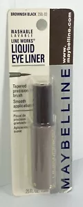 Maybelline LINEWORKS eyeliner liquido lavabile - nero brunastro - FORMULA ORIGINALE! - Foto 1 di 2