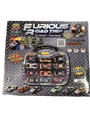 Furious Road Trip Set Of 24 Gift Pack, cars and case by golden wheel  - Image 1 of 2
