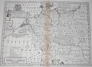 ANCIENT GERMANY MAP. 1700. ANTIQUE. 1st EDITION. EDWARD WELLS approx 50 x 37 cms - Picture 1 of 10