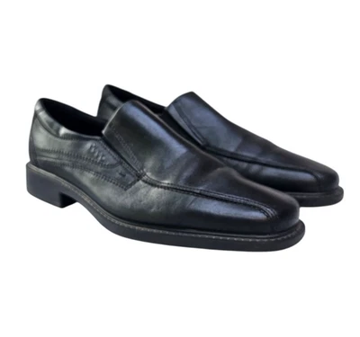 Ecco New Jersey Men's Sz 42 Shoes Black Leather Slip-on Loafers Office Work - Image 1 of 4