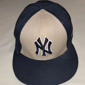 NY Yankees MLB Cap Fitted Größe 7 7/8 New Era hellbraun und blau - Bild 1 von 6
