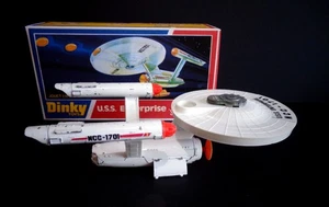Dinky No.358 Star Trek USS Enterprise 1976 with Shuttle 2 Original Photons & Box - Picture 1 of 12