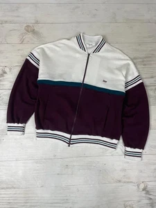 Vintage Christian Dior Monsieur Bomber Jacket Full Zip 90s Men Size XL Burgundy - Picture 1 of 24