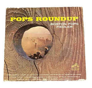 1962 RCA BOSTON POPS ROUNDUP FIEDLER COWBOY WILD WESTERN FOLK SONGS RECORD ALBUM - Picture 1 of 6
