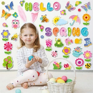 New Spring Card Flower Butterfly Cute Animal Decoration Stickers Self-Adhesive - Picture 1 of 13