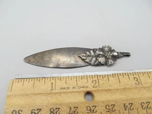 Vintage Sterling Silber Jugendstil Blatt Lesezeichen - Bild 1 von 2