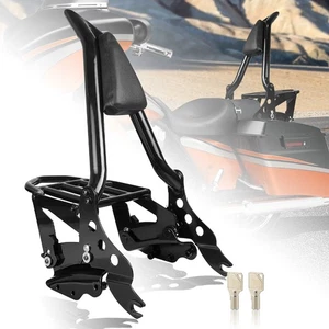 Quick Release Docking Kits Rear Backrest Sissy Bar For Harley Touring 2009-2013 - Bild 1 von 7