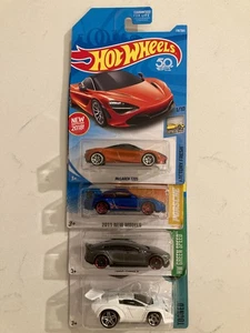 Hot Wheels McLaren 720s, 911 GT3 RS, Tesla Model S, Lambo Countach (4 Stück) - Bild 1 von 9