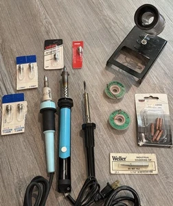 Lot of 3 Soldering Irons: Ungar, Paladin, Solder Wick, Tips, Weller 7500, ST-1 - Picture 1 of 16