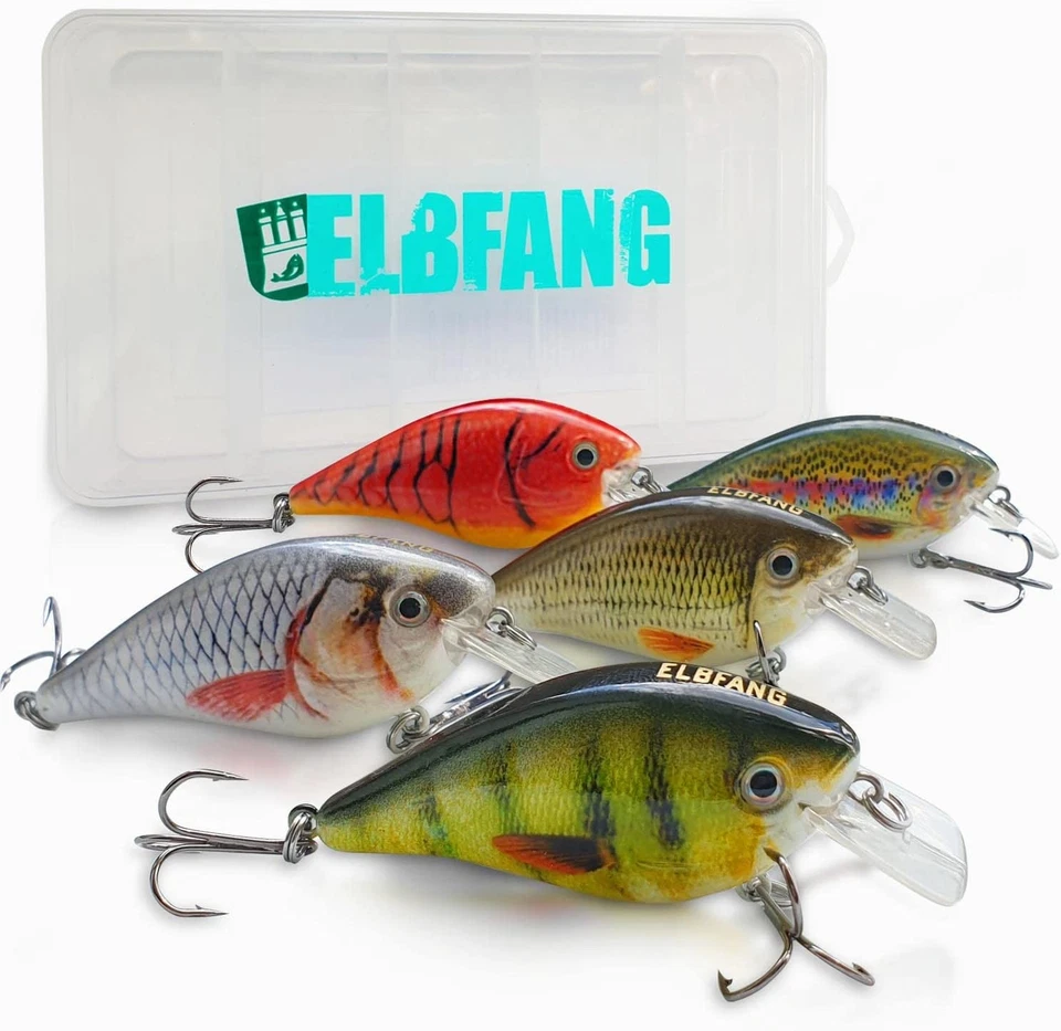 ✅ELBFANG CRANKBAIT WOBBLER KUNSTKÖDER SET | ANGEL KÖDER ZUM HECHT BARSCH ANGELN - Bild 1 von 4
