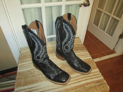 Botas Durango Premium Negro Pluma Avestruz Bordadas Puntera Cuadrada Para Hombre talla 11 W Foto 1 de 4