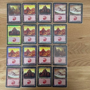 MTG Land Foil Mountain 17 Card Set Used Packaged - Picture 1 of 10