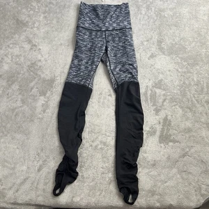 Lululemon Leggings Donna 4 Wunder Sotto Staffa Nero Space Dye Grigio Tempo Libero - Foto 1 di 13